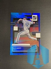 A.J. ALEXY RC 2022 PANINI DONRUSS BLUE FOIL PARALLEL #61 RATED ROOKIE RANGERS